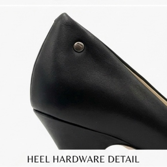 Coach Black Smooth Leather Pointed-Toe Stiletto Pumps, 4", Size 9.5 B - Picture 4 of 5